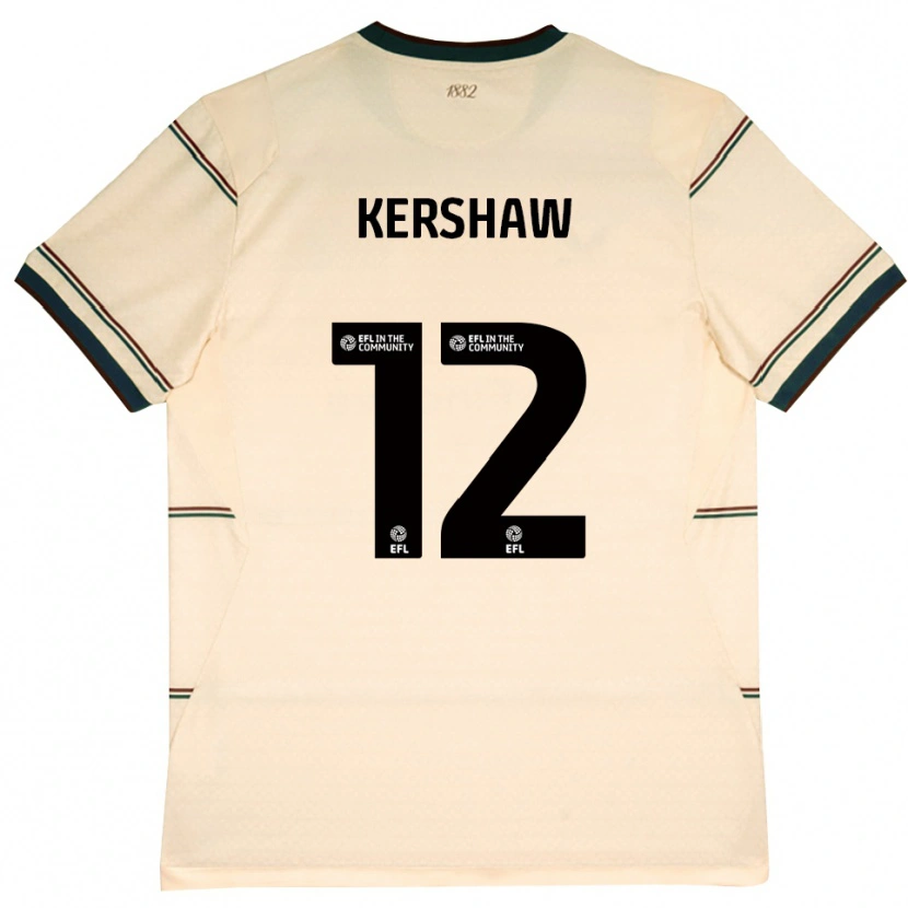 Danxen Barn Joe Kershaw #12 Beige Vinröd Bortatröja Matchtröjor 2026/27 Tröjor T-Tröja