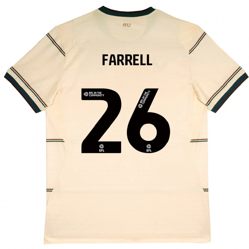 Danxen Barn Lucy Farrell #26 Beige Vinröd Bortatröja Matchtröjor 2026/27 Tröjor T-Tröja