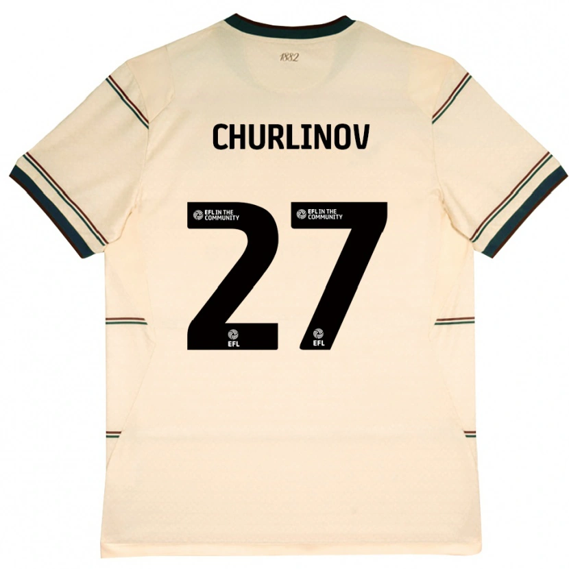 Danxen Barn Darko Churlinov #27 Beige Vinröd Bortatröja Matchtröjor 2026/27 Tröjor T-Tröja