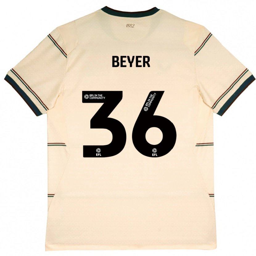 Danxen Barn Jordan Beyer #36 Beige Vinröd Bortatröja Matchtröjor 2026/27 Tröjor T-Tröja