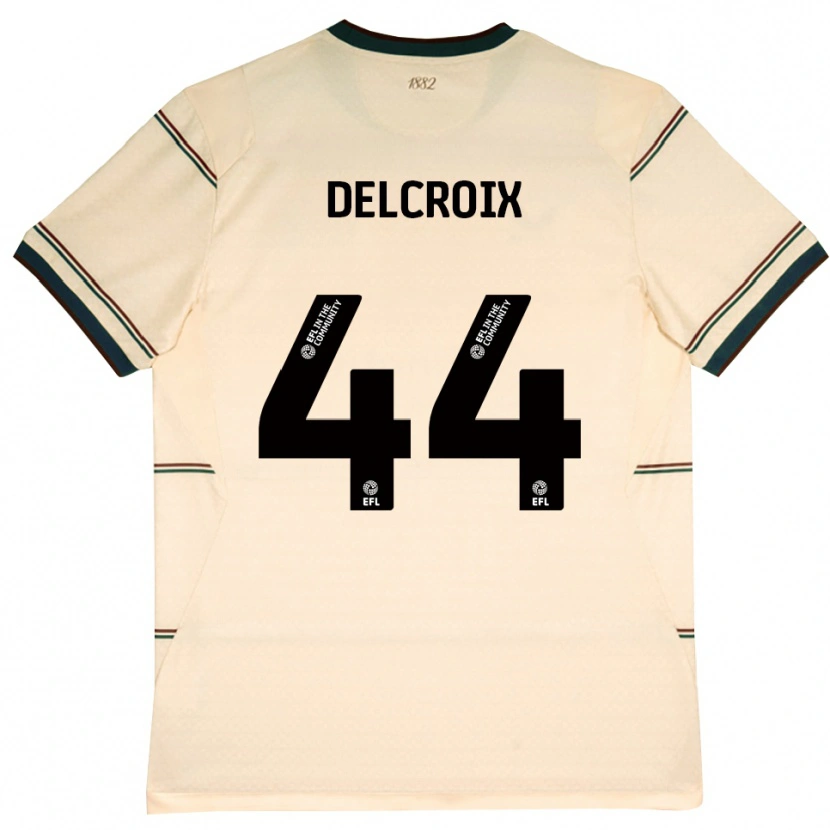 Danxen Barn Hannes Delcroix #44 Beige Vinröd Bortatröja Matchtröjor 2026/27 Tröjor T-Tröja