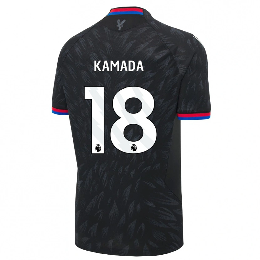 Danxen Barn Daichi Kamada #18 Svart Blå Röd Bortatröja Matchtröjor 2026/27 Tröjor T-Tröja