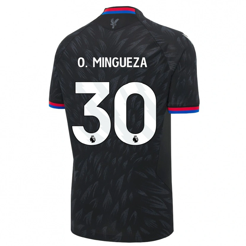 Danxen Barn Óscar Mingueza #30 Svart Blå Röd Bortatröja Matchtröjor 2026/27 Tröjor T-Tröja