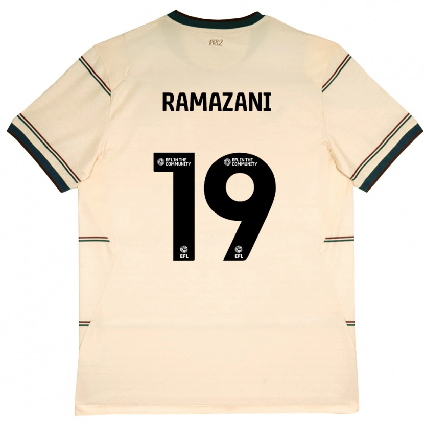 Danxen Barn Largie Ramazani #19 Beige Vinröd Bortatröja Matchtröjor 2026/27 Tröjor T-Tröja
