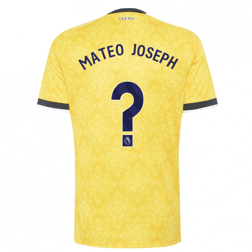 Danxen Barn Mateo Joseph #0 Gul Vit Svart Bortatröja Matchtröjor 2026/27 Tröjor T-Tröja