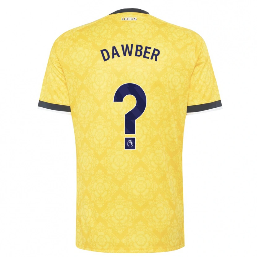 Danxen Barn Oscar Dawber #0 Gul Vit Svart Bortatröja Matchtröjor 2026/27 Tröjor T-Tröja