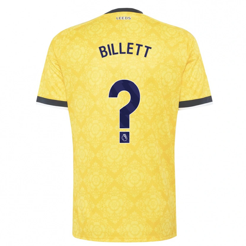 Danxen Barn Joe Billett #0 Gul Vit Svart Bortatröja Matchtröjor 2026/27 Tröjor T-Tröja