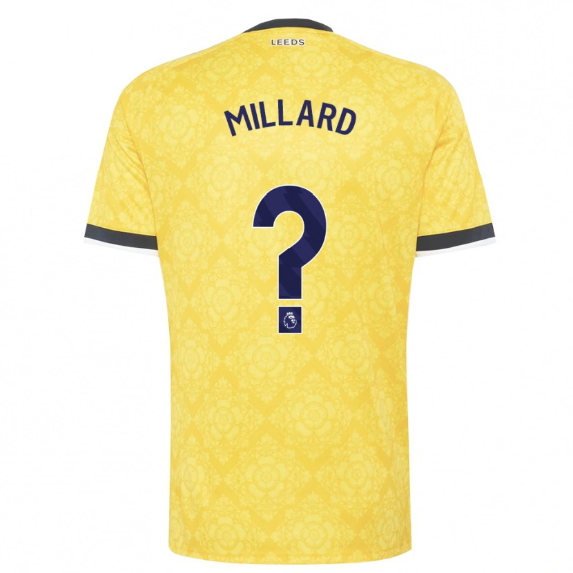 Danxen Barn Alayna Millard #0 Gul Vit Svart Bortatröja Matchtröjor 2026/27 Tröjor T-Tröja