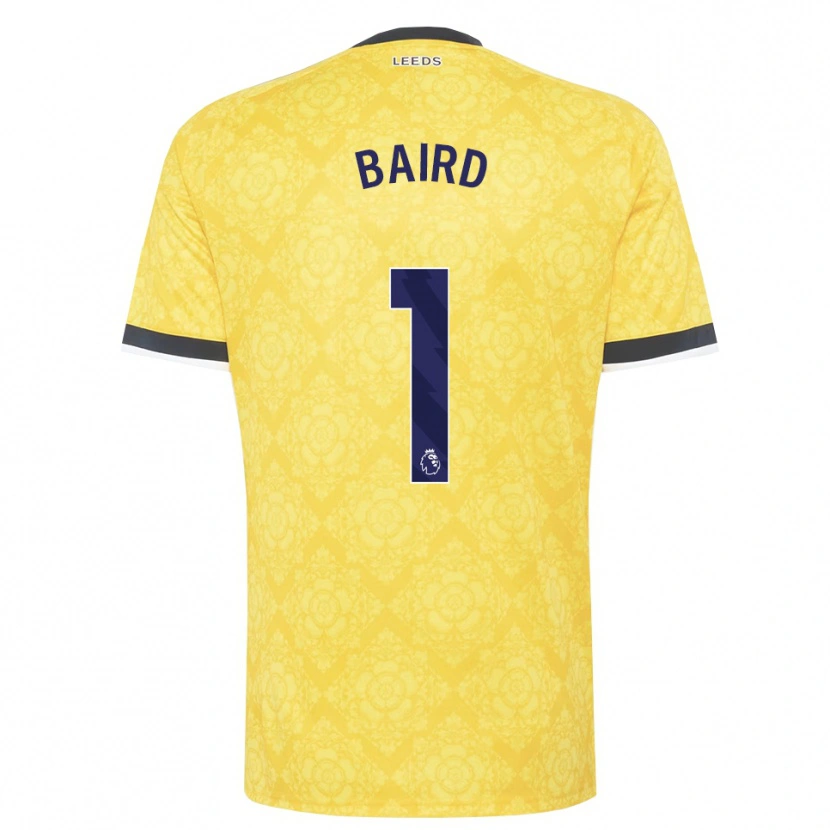Danxen Barn Alex Baird #1 Gul Vit Svart Bortatröja Matchtröjor 2026/27 Tröjor T-Tröja