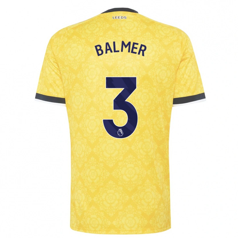 Danxen Barn Liam Balmer #3 Gul Vit Svart Bortatröja Matchtröjor 2026/27 Tröjor T-Tröja