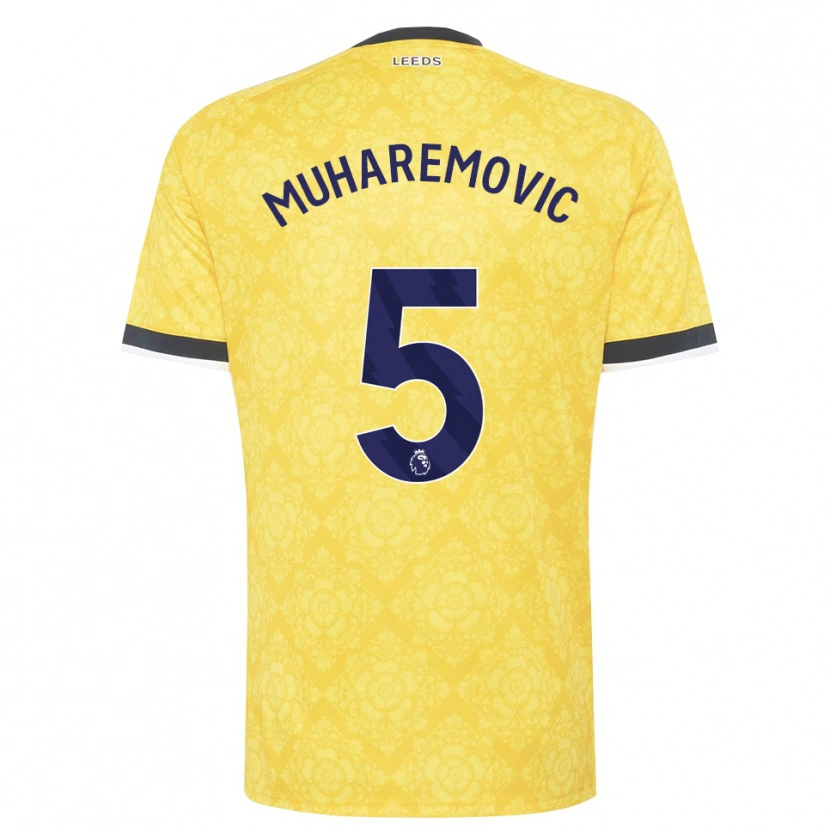 Danxen Barn Tarik Muharemović #5 Gul Vit Svart Bortatröja Matchtröjor 2026/27 Tröjor T-Tröja