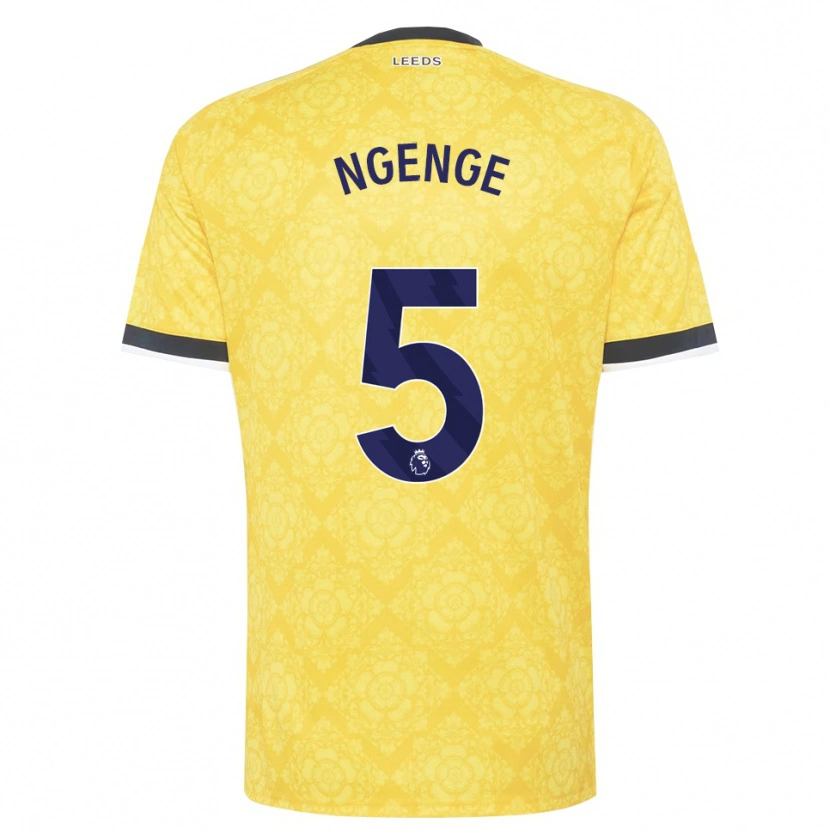Danxen Barn Leonard Ngenge #5 Gul Vit Svart Bortatröja Matchtröjor 2026/27 Tröjor T-Tröja