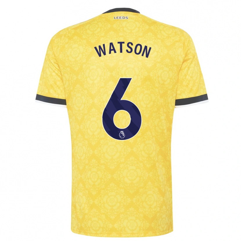 Danxen Barn Jacob Watson #6 Gul Vit Svart Bortatröja Matchtröjor 2026/27 Tröjor T-Tröja