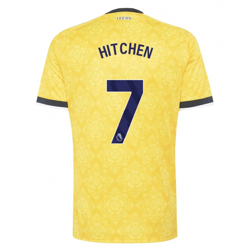 Danxen Barn Zach Hitchen #7 Gul Vit Svart Bortatröja Matchtröjor 2026/27 Tröjor T-Tröja