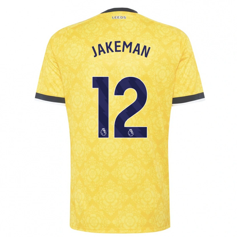 Danxen Barn Harriet Jakeman #12 Gul Vit Svart Bortatröja Matchtröjor 2026/27 Tröjor T-Tröja