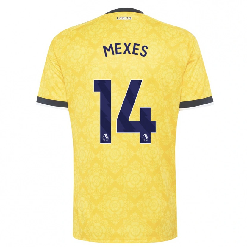 Danxen Barn Silva Mexes #14 Gul Vit Svart Bortatröja Matchtröjor 2026/27 Tröjor T-Tröja