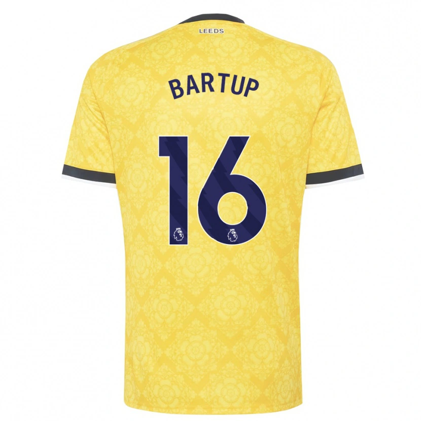 Danxen Barn Laura Bartup #16 Gul Vit Svart Bortatröja Matchtröjor 2026/27 Tröjor T-Tröja