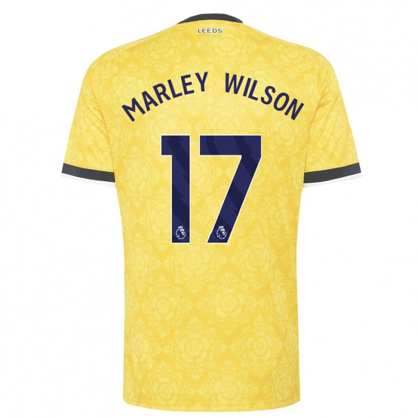 Danxen Barn Marley Wilson #17 Gul Vit Svart Bortatröja Matchtröjor 2026/27 Tröjor T-Tröja