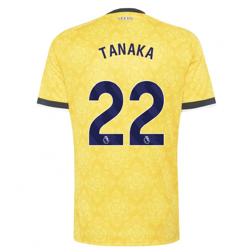 Danxen Barn Ao Tanaka #22 Gul Vit Svart Bortatröja Matchtröjor 2026/27 Tröjor T-Tröja