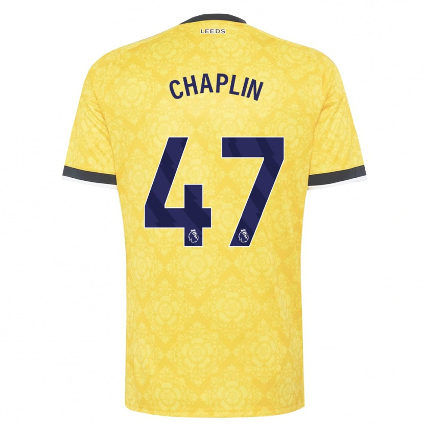 Danxen Barn Rhys Chadwick #47 Gul Vit Svart Bortatröja Matchtröjor 2026/27 Tröjor T-Tröja