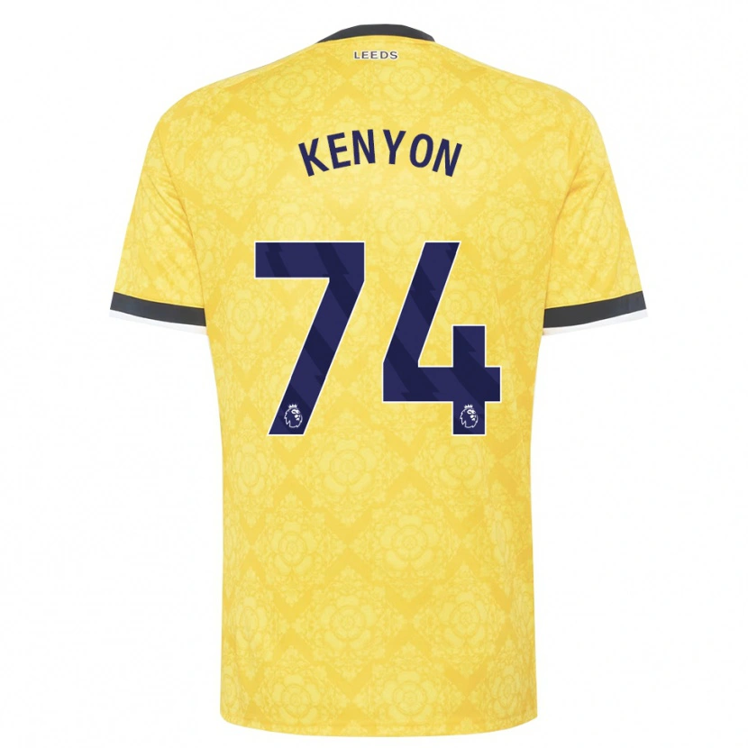 Danxen Barn George Kenyon #74 Gul Vit Svart Bortatröja Matchtröjor 2026/27 Tröjor T-Tröja
