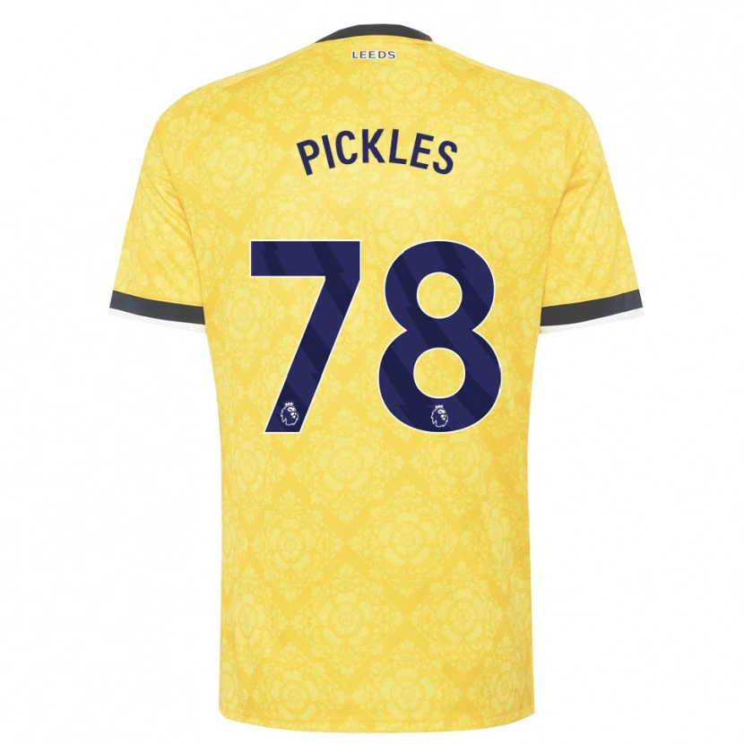 Danxen Barn Ollie Pickles #78 Gul Vit Svart Bortatröja Matchtröjor 2026/27 Tröjor T-Tröja