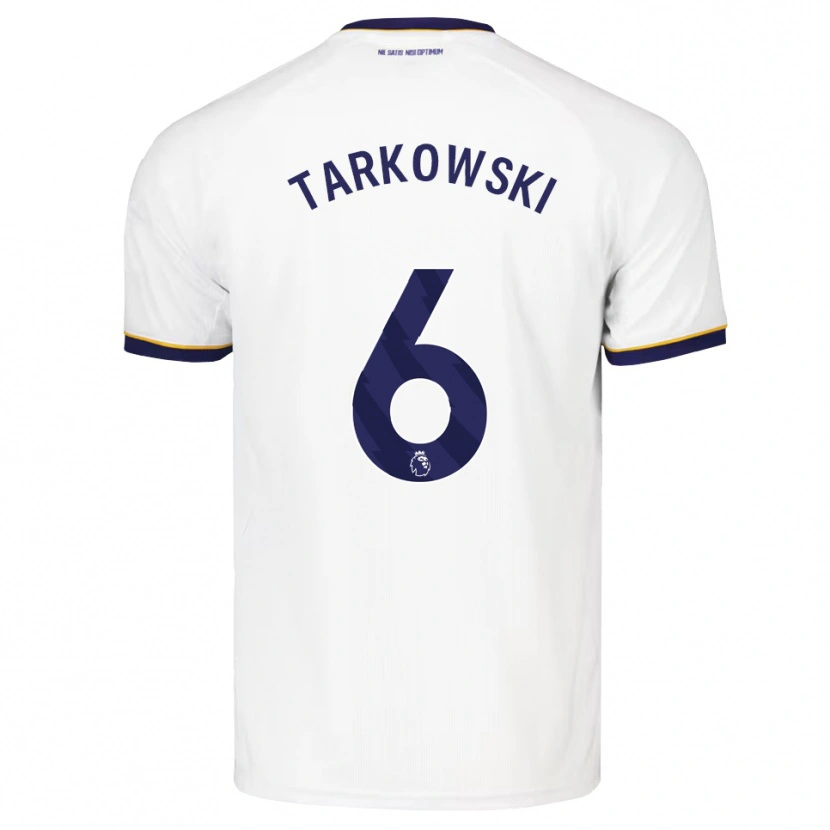 Danxen Barn James Tarkowski #6 Midnattsblå Vit Gul Bortatröja Matchtröjor 2026/27 Tröjor T-Tröja