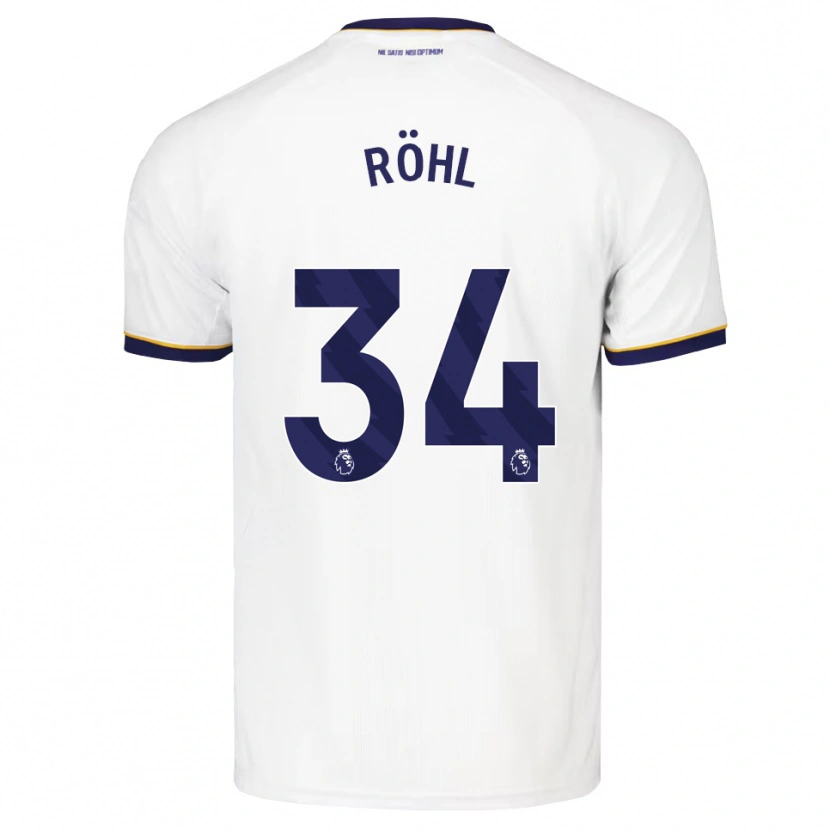 Danxen Barn Merlin Röhl #34 Midnattsblå Vit Gul Bortatröja Matchtröjor 2026/27 Tröjor T-Tröja