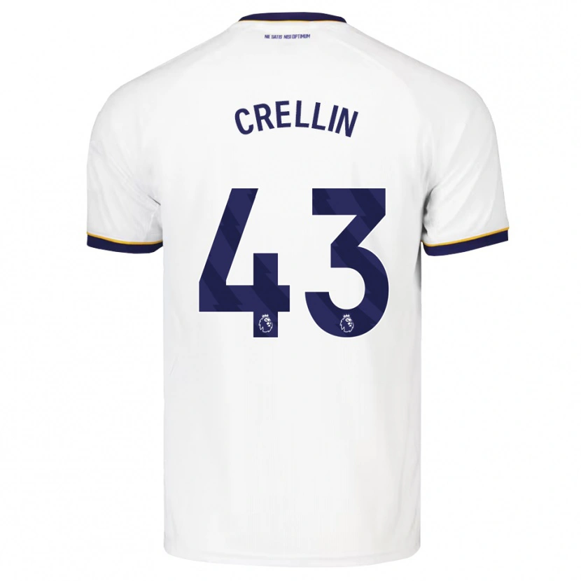 Danxen Barn Billy Crellin #43 Midnattsblå Vit Gul Bortatröja Matchtröjor 2026/27 Tröjor T-Tröja