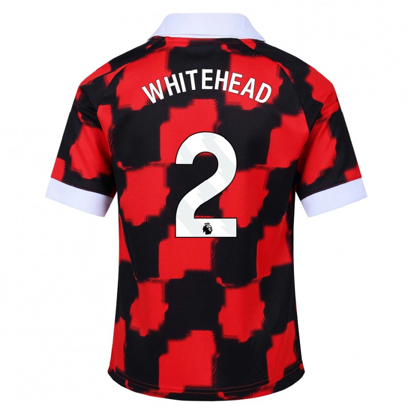 Danxen Barn Daniel Whitehead #2 Röd Vit Svart Bortatröja Matchtröjor 2026/27 Tröjor T-Tröja