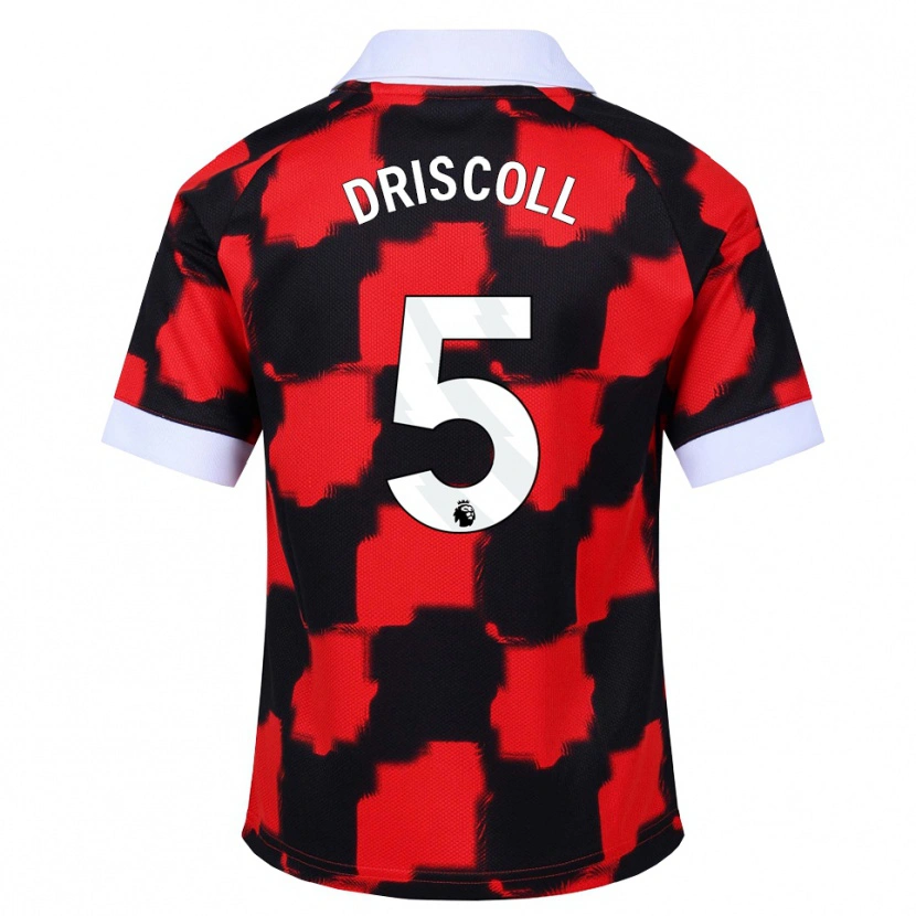 Danxen Barn Teddy Driscoll #5 Röd Vit Svart Bortatröja Matchtröjor 2026/27 Tröjor T-Tröja