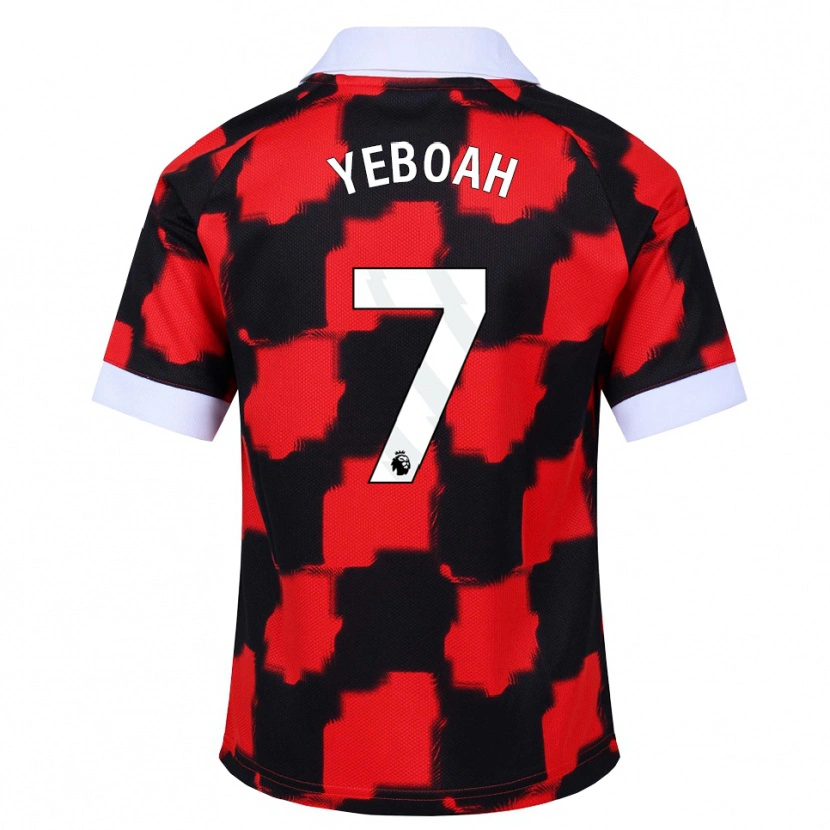 Danxen Barn Jordan Yeboah #7 Röd Vit Svart Bortatröja Matchtröjor 2026/27 Tröjor T-Tröja