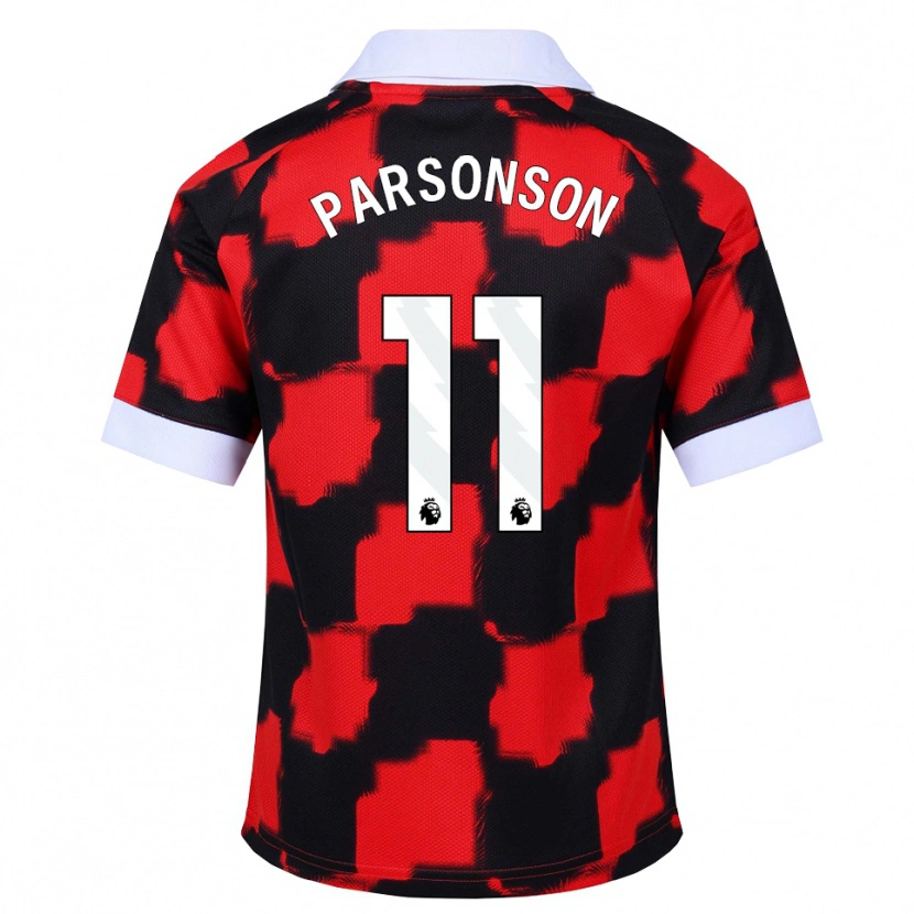 Danxen Barn Madi Parsonson #11 Röd Vit Svart Bortatröja Matchtröjor 2026/27 Tröjor T-Tröja