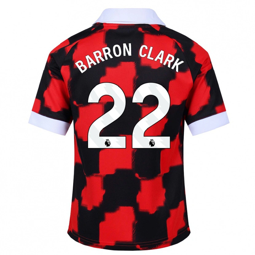 Danxen Barn Betty Barron-Clark #22 Röd Vit Svart Bortatröja Matchtröjor 2026/27 Tröjor T-Tröja