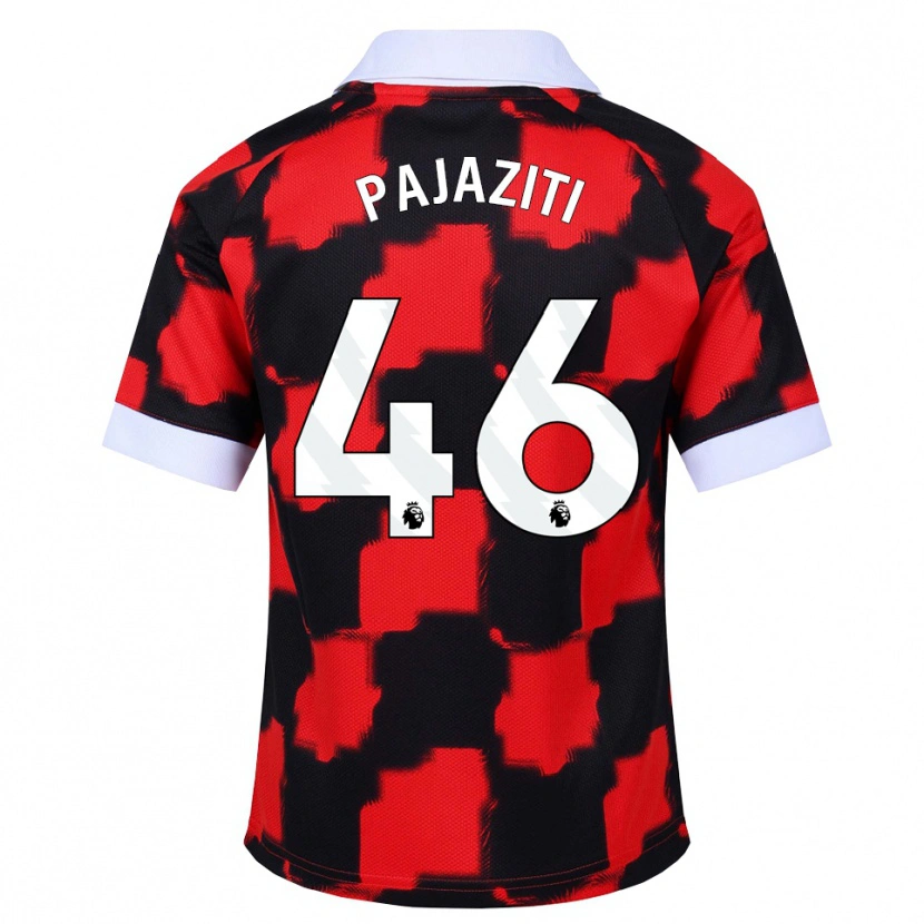Danxen Barn Adrion Pajaziti #46 Röd Vit Svart Bortatröja Matchtröjor 2026/27 Tröjor T-Tröja