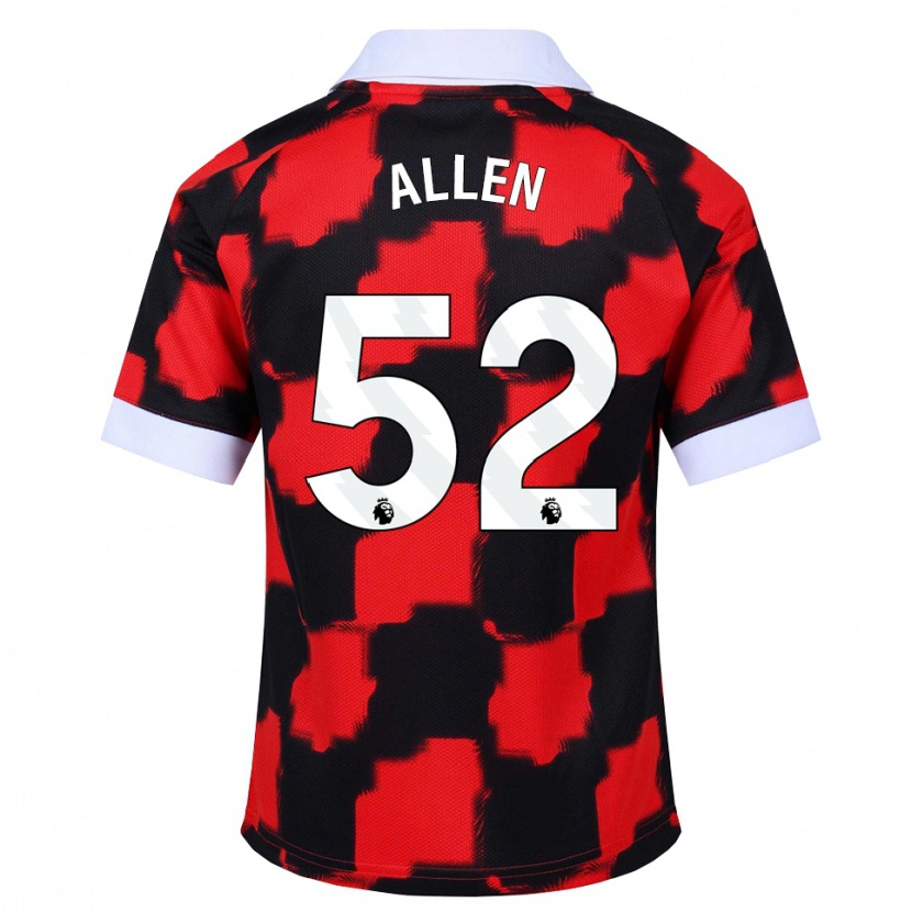 Danxen Barn Michael Allen #52 Röd Vit Svart Bortatröja Matchtröjor 2026/27 Tröjor T-Tröja