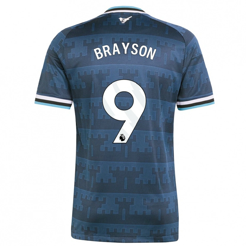 Danxen Barn Joe Brayson #9 Gul Svart Blå Bortatröja Matchtröjor 2026/27 Tröjor T-Tröja