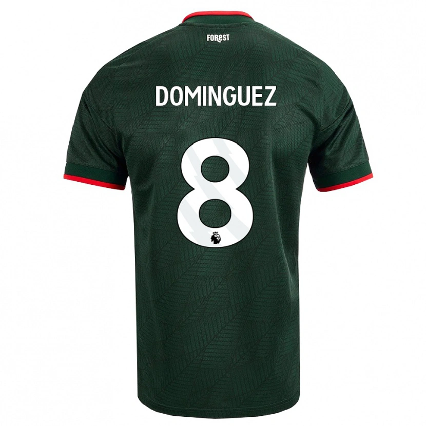 Danxen Barn Nicolás Domínguez #8 Mörk Grön Röd Bortatröja Matchtröjor 2026/27 Tröjor T-Tröja