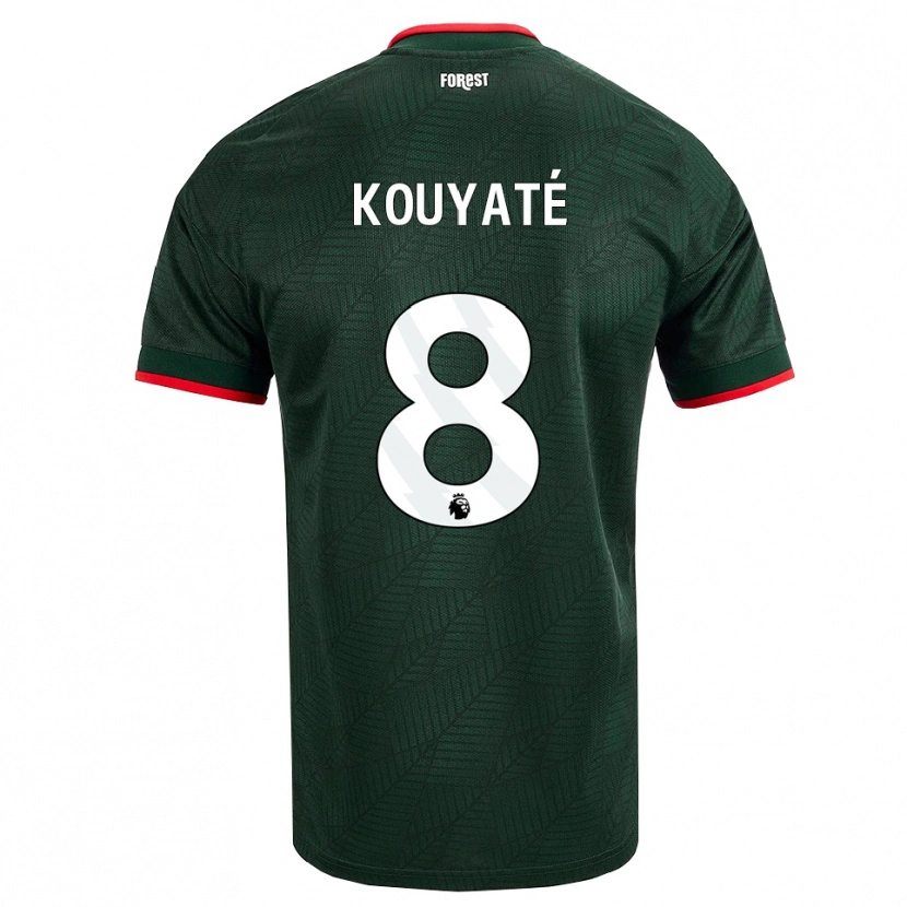 Danxen Barn Cheikhou Kouyate #8 Mörk Grön Röd Bortatröja Matchtröjor 2026/27 Tröjor T-Tröja