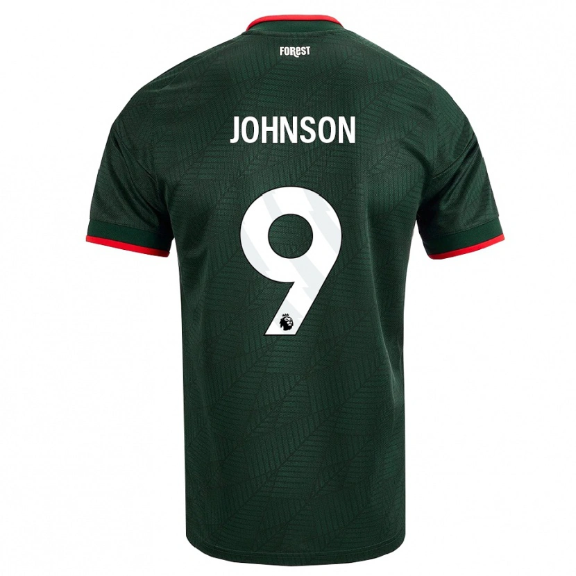 Danxen Barn Melissa Johnson #9 Mörk Grön Röd Bortatröja Matchtröjor 2026/27 Tröjor T-Tröja