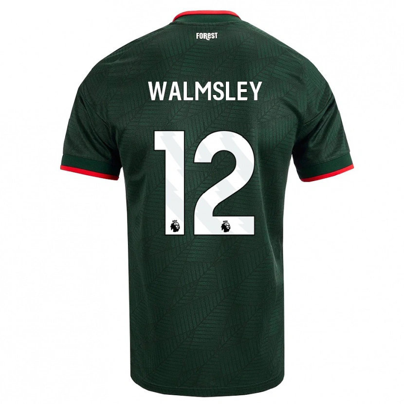 Danxen Barn Joseph Walmsley #12 Mörk Grön Röd Bortatröja Matchtröjor 2026/27 Tröjor T-Tröja