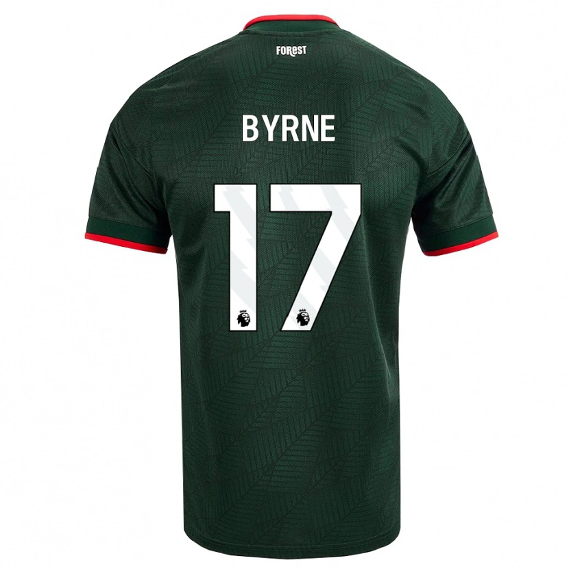 Danxen Barn Shayne Byrne #17 Mörk Grön Röd Bortatröja Matchtröjor 2026/27 Tröjor T-Tröja
