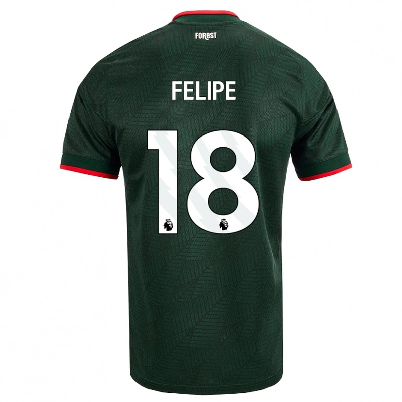 Danxen Barn Felipe #18 Mörk Grön Röd Bortatröja Matchtröjor 2026/27 Tröjor T-Tröja