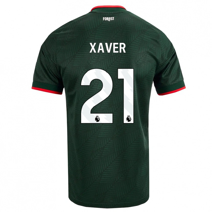 Danxen Barn Xaver Schlager #21 Mörk Grön Röd Bortatröja Matchtröjor 2026/27 Tröjor T-Tröja