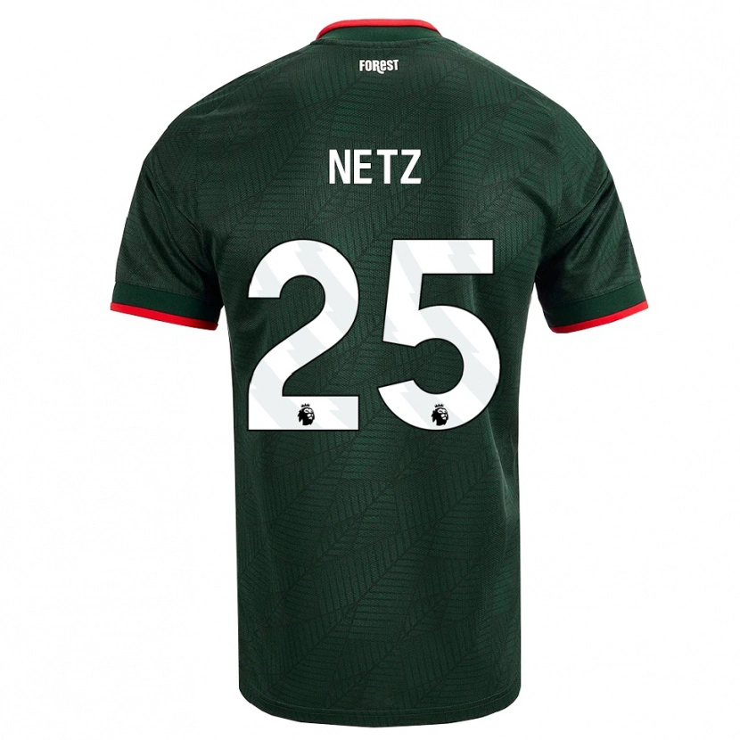 Danxen Barn Luca Netz #25 Mörk Grön Röd Bortatröja Matchtröjor 2026/27 Tröjor T-Tröja