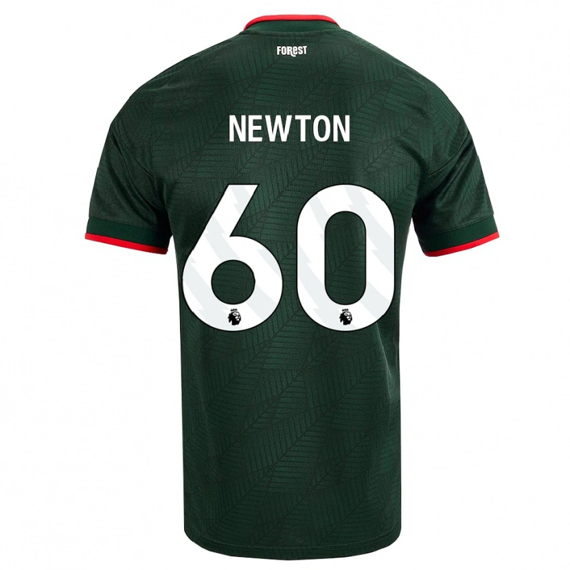 Danxen Barn Jamie Newton #60 Mörk Grön Röd Bortatröja Matchtröjor 2026/27 Tröjor T-Tröja