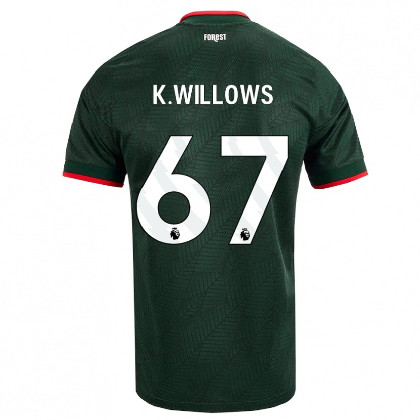 Danxen Barn Keehan Willows #67 Mörk Grön Röd Bortatröja Matchtröjor 2026/27 Tröjor T-Tröja