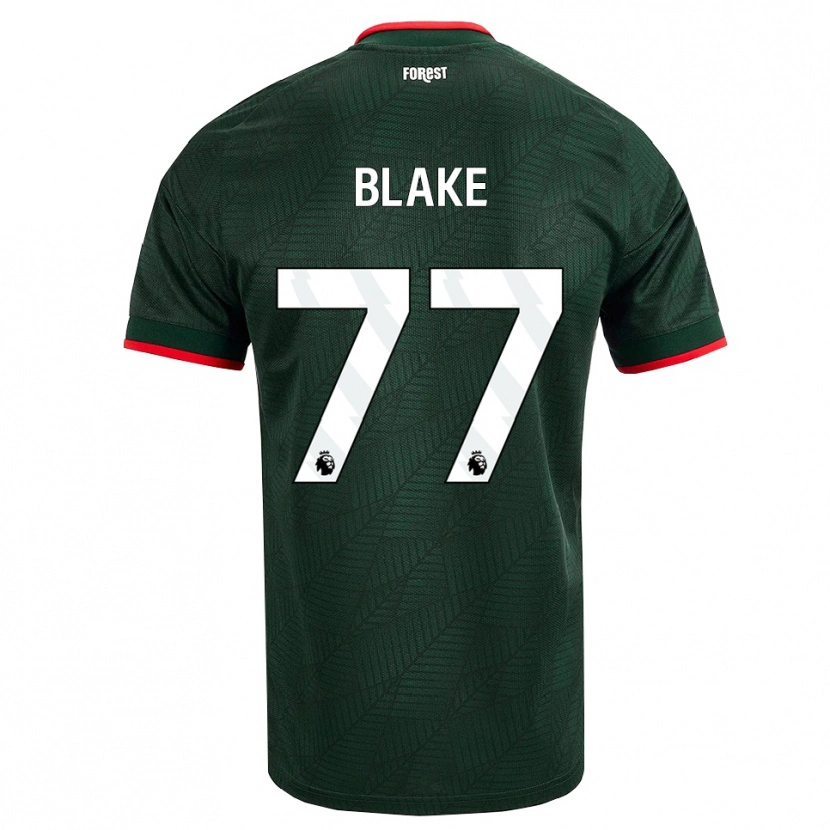 Danxen Barn Zyan Blake #77 Mörk Grön Röd Bortatröja Matchtröjor 2026/27 Tröjor T-Tröja