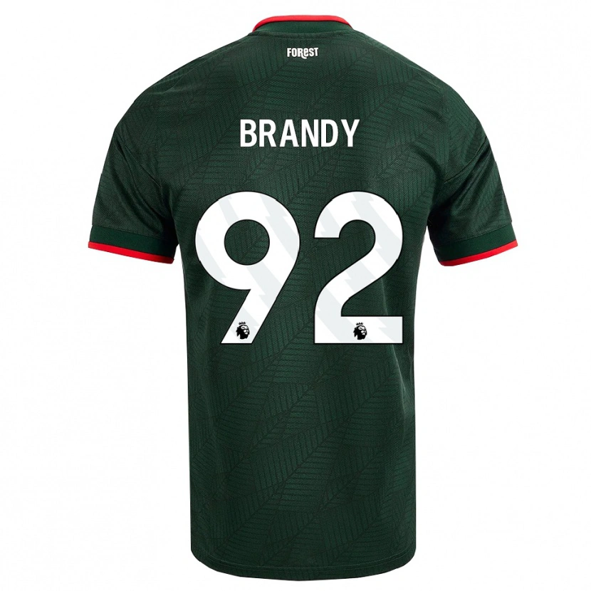 Danxen Barn Taeneal Brandy #92 Mörk Grön Röd Bortatröja Matchtröjor 2026/27 Tröjor T-Tröja