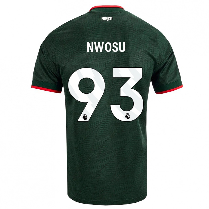 Danxen Barn Chinaza Nwosu #93 Mörk Grön Röd Bortatröja Matchtröjor 2026/27 Tröjor T-Tröja